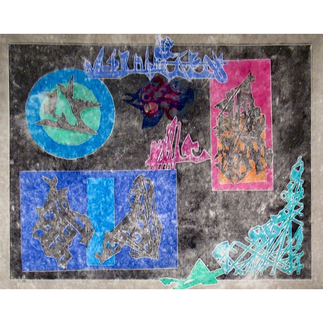 Expressionism Ruth Leaf Untitled C. 1990 Original Print For Sale - Image 3 of 4