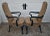 Hollywood Regency Hickory Chair High Back Armchairs Vintage Hollywood Regency Striped Accent Pair For Sale - Image 3 of 11