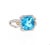 Contemporary 4.61 Carat Blue Topaz Sapphire Diamond White Gold Cocktail Ring For Sale - Image 3 of 8