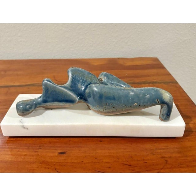 Vintage Abstract Reclining Female Sculpture in the Manner of Henry Moore For Sale - Image 6 of 9