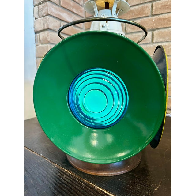 Pair of Vintage Railroad Switch Lamps For Sale - Image 9 of 12
