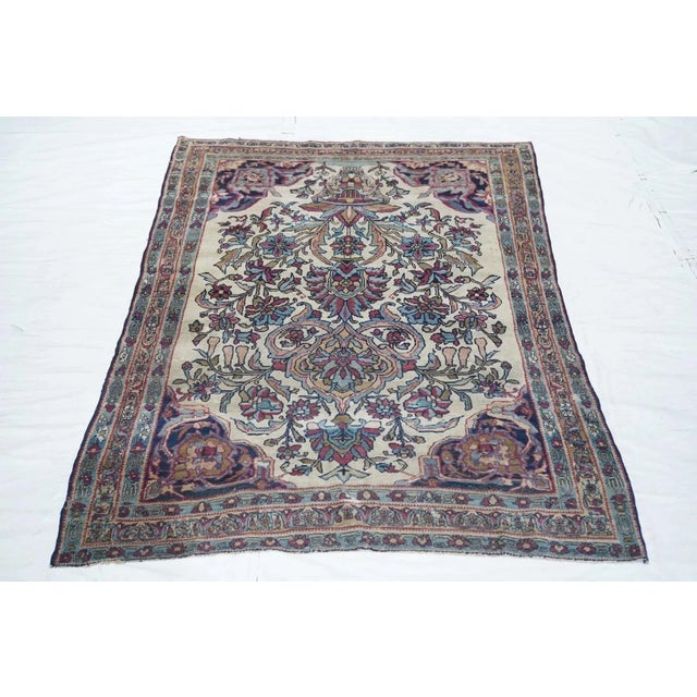 Antique Lavar Kerman Rug 3'10'' x 6'2'' For Sale - Image 9 of 10
