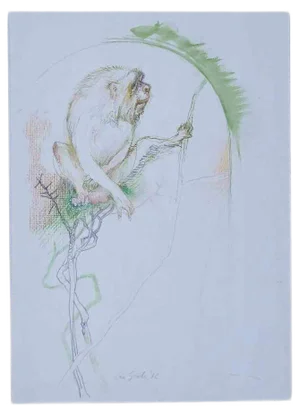 Leo Guide, Monkey, Drawing, 1970