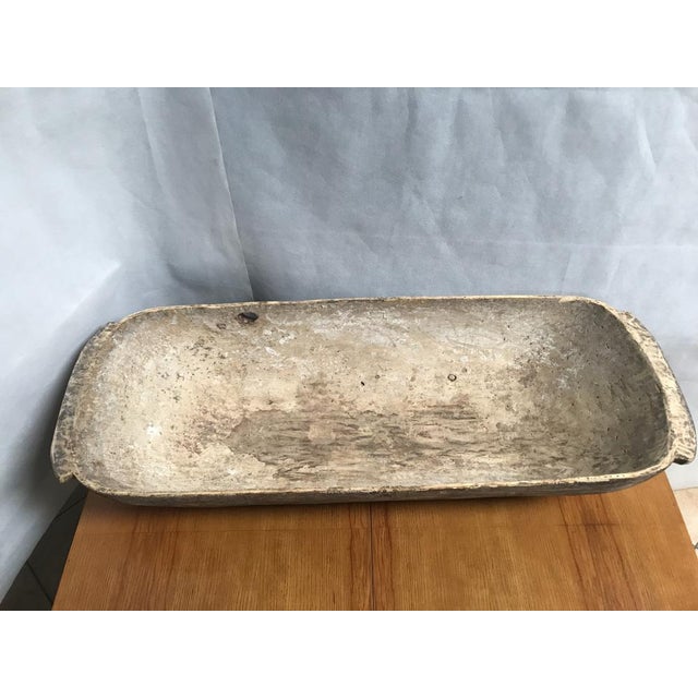 Beige Large Bowl Hand Carved from a Wooden Trunk from the Beginning of the 20th Century, 1900s For Sale - Image 8 of 18