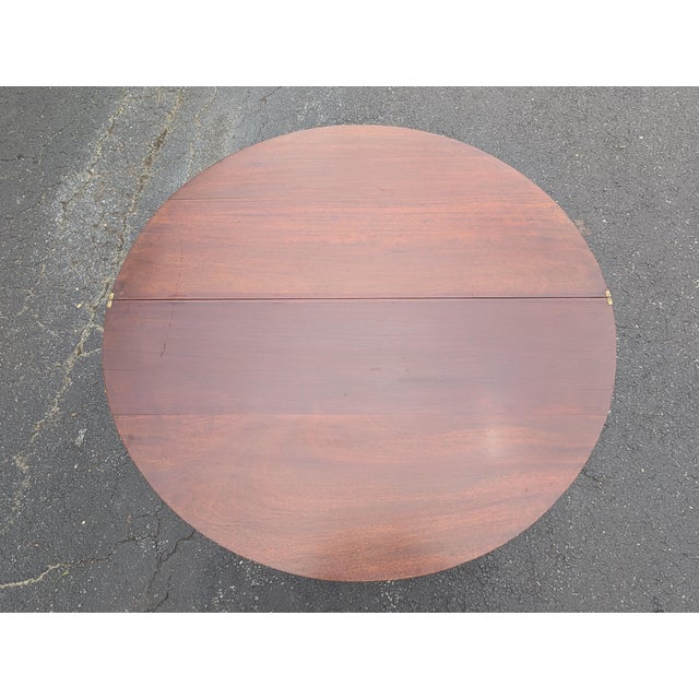 Late 19th Century Federal Style Demi-Lune Flip Top Card Table For Sale - Image 11 of 11