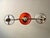 1950s Neoclassical Gilt Chandelier with White and Orange Domes, 1950 For Sale - Image 5 of 13