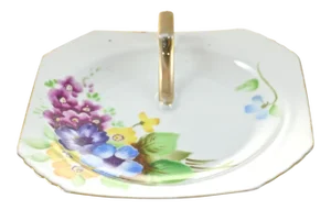 1940s Purple Floral Tray