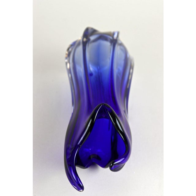 Mid-Century Modern Blue Murano Glass Vase, Italy, 1970 For Sale - Image 16 of 18