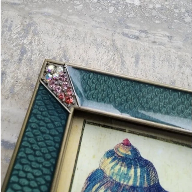 Jay Strongwater Pave Corner Square Picture Frame For Sale - Image 4 of 11