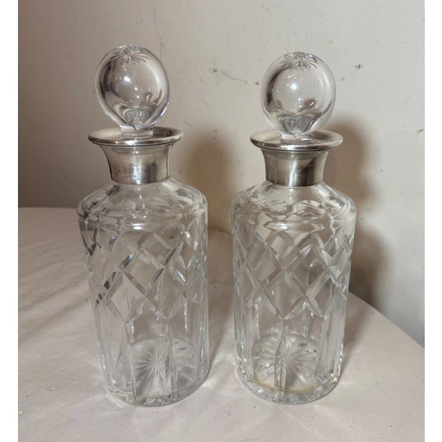 Elevate your barware collection with this pair of William Davenport decanters, a true testament to antique British design....