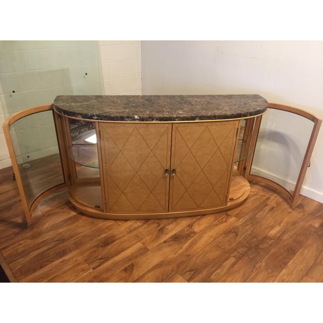 Thomasville Bogart Luxe Collection Burl Wood and Glass Buffet/Sideboard