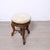 Beige Antique Wooden Swivel and Adjustable Screw Piano Stool, 1930s For Sale - Image 8 of 12