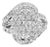 Sterling Silver 1.0 Cttw Diamond Swirl Cluster Cocktail Ring - Size 7 For Sale