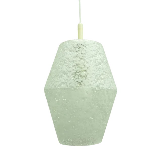 Mid-Century Glass Pendant Lamp, 1960s For Sale