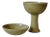 Cup & Bowl in Sandstone, Set of 2 For Sale