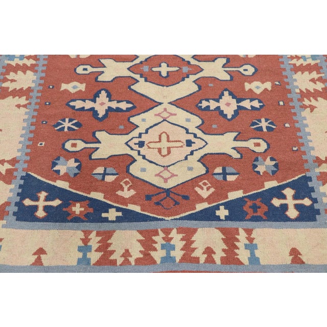 Vintage Persian Shiraz Kilim Rug - 04'03 X 06'01 For Sale - Image 4 of 9