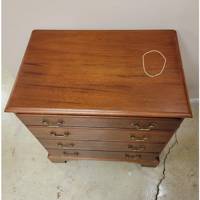 Custom Cherry Batchelor’s Chest With Slide, Colonial Revival Style For Sale - Image 13 of 14