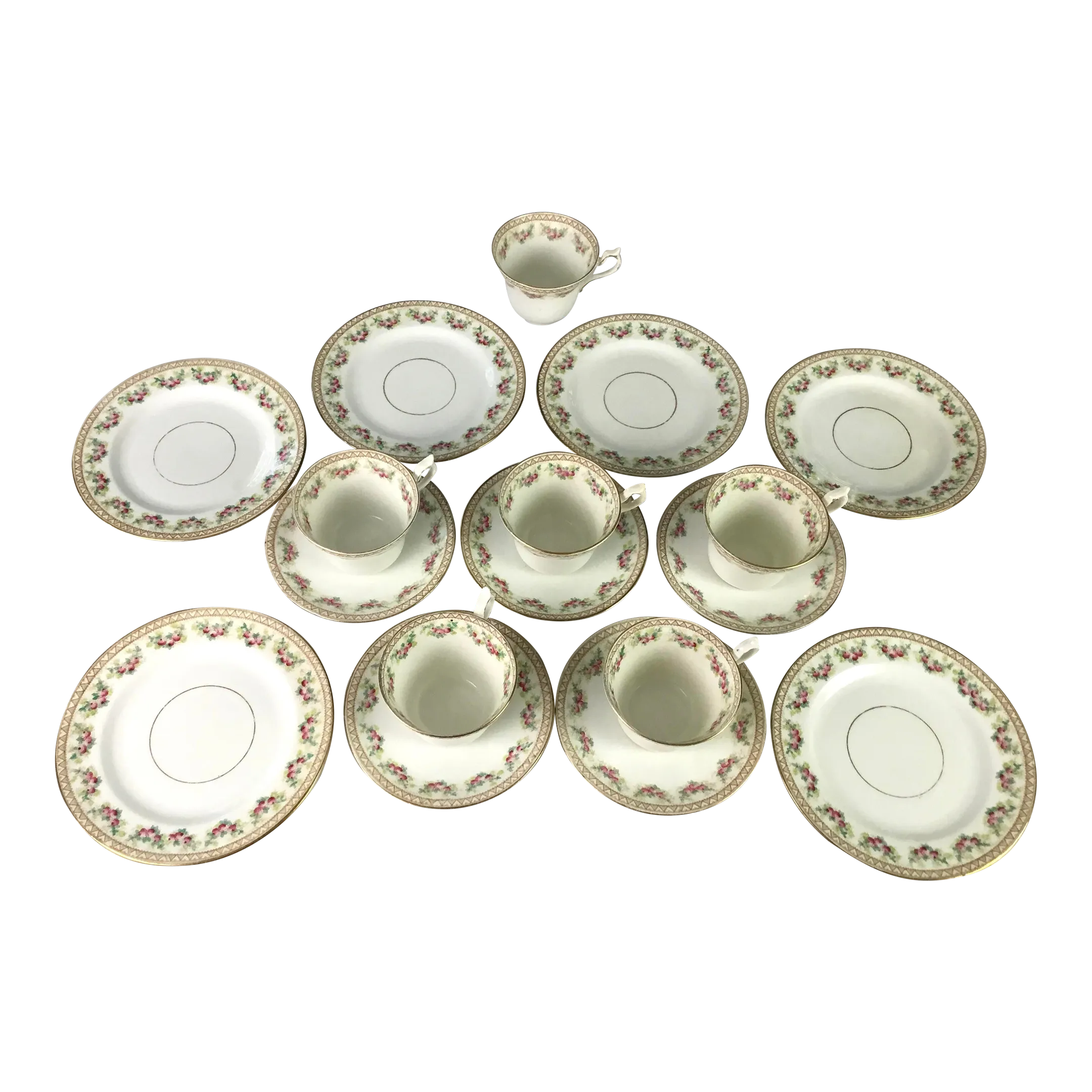 Late 19th Century Balmoral R&d-Bone China Tea Set- 17 Pieces