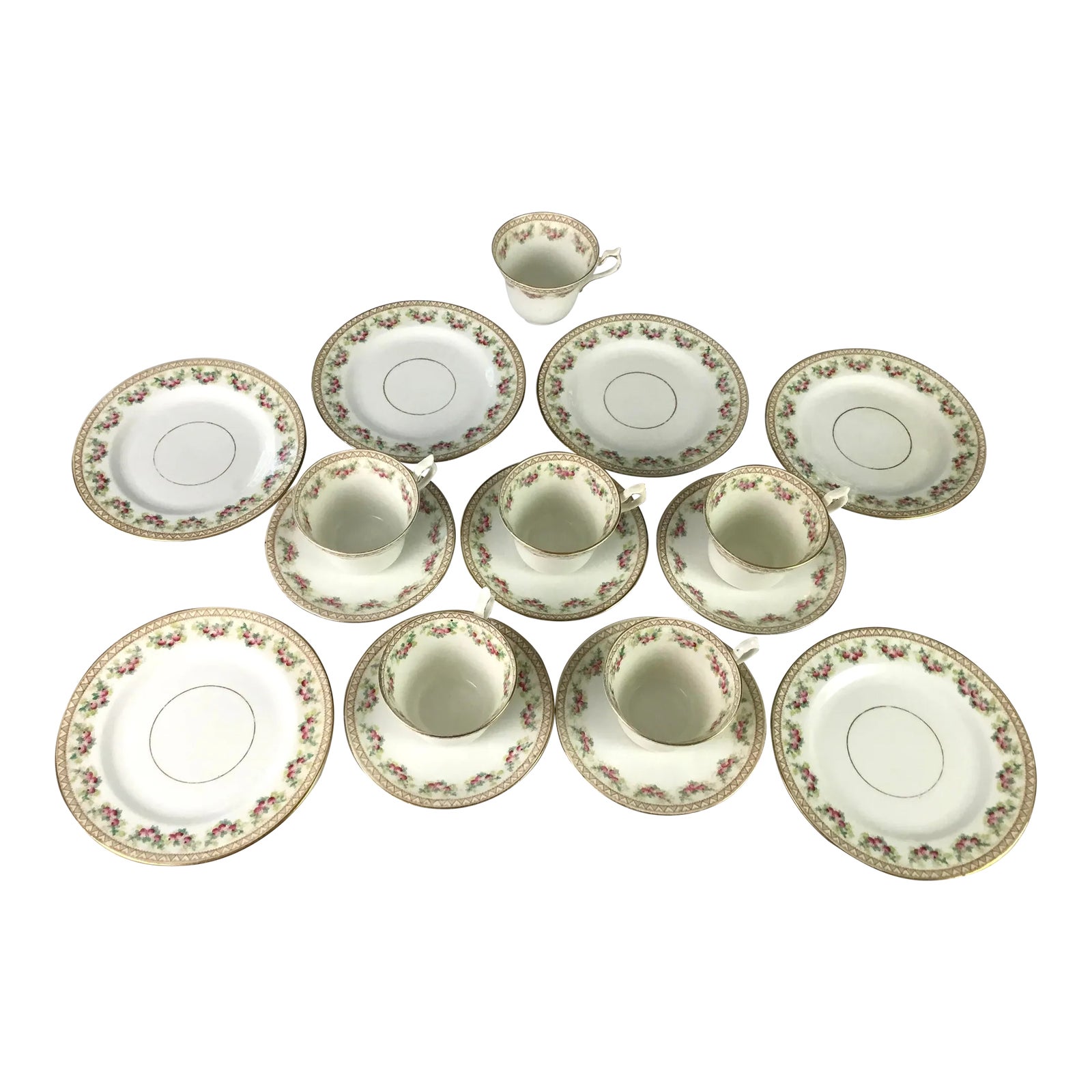 Late 19th Century Balmoral R&d-Bone China Tea Set- 17 Pieces