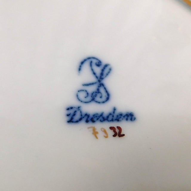 Ceramic Round Dresden Reticulated Bowl For Sale - Image 7 of 7