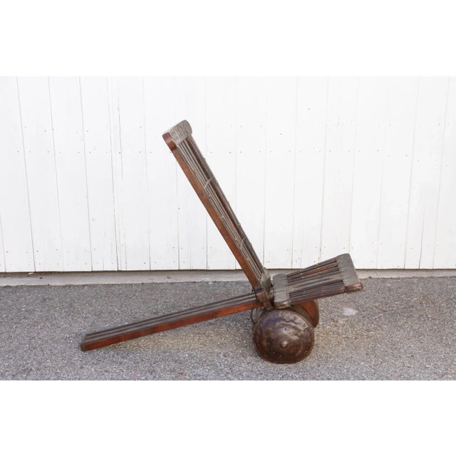 19th Century Wood & Metal Tribal Wheel Chair For Sale - Image 5 of 13