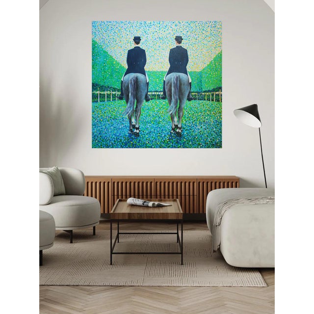 Artist Andrei Sitsko "Business Partners" Modern Original Painting For Sale - Image 10 of 10