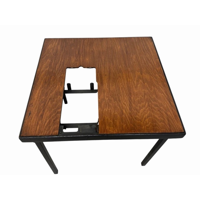1930s Vintage Folding Sewing Machine Table for Featherweight Singer Sewing Machine For Sale - Image 5 of 6