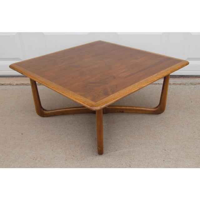 Brown Mid 20th Century Lane Perception Square Cocktail Table Model 908-17 For Sale - Image 8 of 15