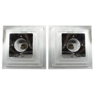 Space Age Pyramid Wall Sconce attributed to Hüstadt Leuchten, 1970s, Set of 2 For Sale