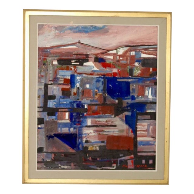 Hultkrantz, Abstract Composition, 1960s, Oil on Panel, Framed For Sale