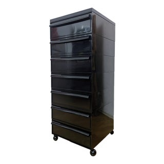 Black Chest of Drawers by Simon Fussell for Kartell, Italy, 1970s For Sale