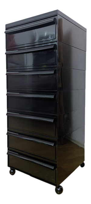 Black Chest of Drawers by Simon Fussell for Kartell, Italy, 1970s