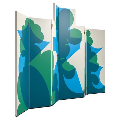 Balla Screens with Green and Blue Pattern by Giacomo Balla for Cassina, Set of 2 For Sale - Image 11 of 11