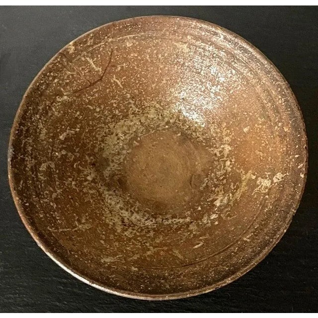 Ceramic Korean Ceramic Kakinoheta Chawan Tea Bowl For Sale - Image 7 of 12