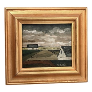 Th. Goth, Landscape Composition, 1950s, Painting, Framed For Sale