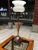Metal Sculptural Purple Tulip Table Torchiere With Milk Glass Diffuser Manner of Gerald Thurston for Lightolier For Sale - Image 7 of 13
