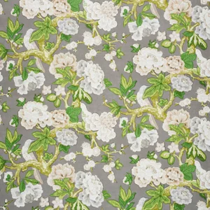 Schumacher x Mary McDonald Bermuda Blossoms Wallpaper in Slate , Sample