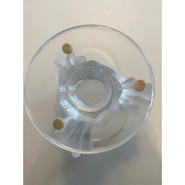 1980s 1980s Lalique Bagheera Crystal Pedestal Bowl For Sale - Image 5 of 7