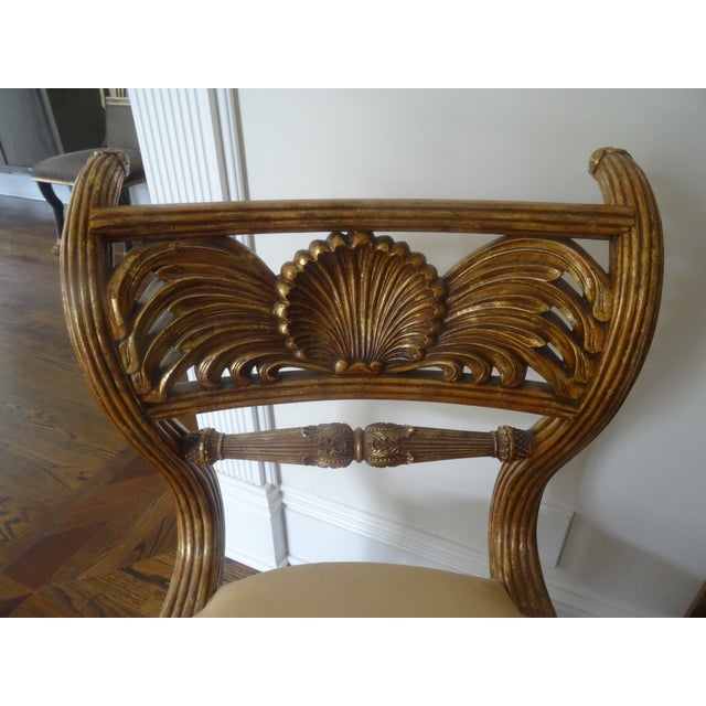 Late 20th Century Rose Tarlow Style Regency Shell Back Chair For Sale - Image 11 of 13