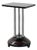 Art Deco Pedestal Table with Chrome Columns and Black Lacquered Base, France, 1920s For Sale
