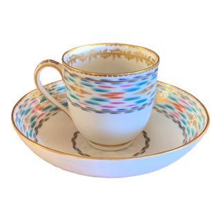 Fine Early English Derby Porcelain Coffee Cup Polychrome and Gilt For Sale