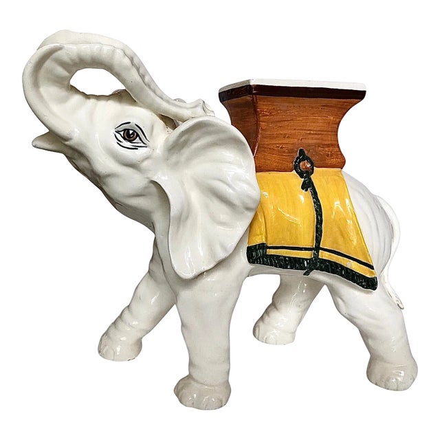 1960s Hollywood Regency Elephant Planter For Sale