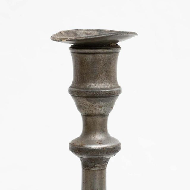 Gold Spanish Metal Candleholder, 1950s For Sale - Image 8 of 12