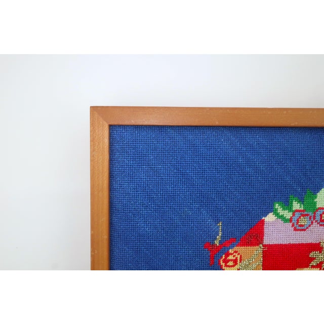 Late 20th Century Vintage Bjorn Wiinblad Needlepoint Wall Hanging For Sale - Image 5 of 11