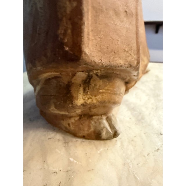 Early 19th Century Edo Period Japanese Polychrome Ceramic Samurai Figure W/ Fan For Sale - Image 10 of 11