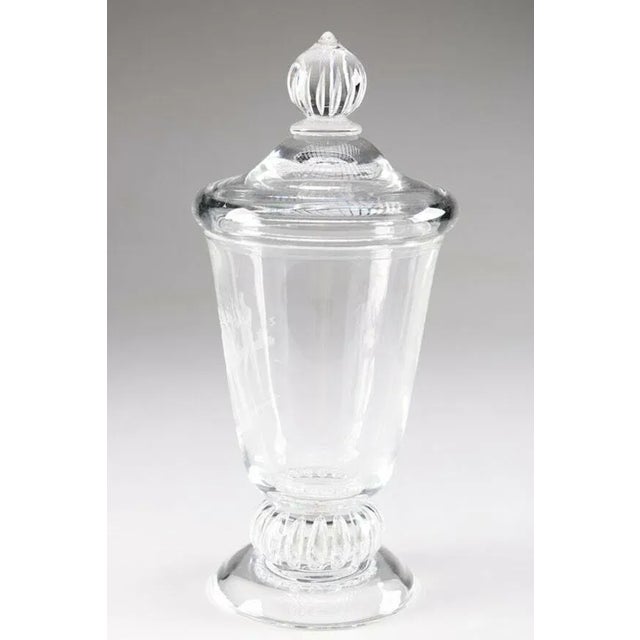 American Circa 1943 Steuben Art Glass Industry Covered Jar-Signed, Designed by Thompson & Waugh- a Large Steu For Sale - Image 3 of 7