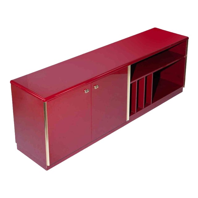 Vintage Lacquered Sideboard by Cini Boeri, 1970s For Sale