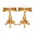 Antique French Burr Walnut, Gilt Brass & Green Marble Side Tables, Set of 2 For Sale