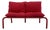Red 2-Seater Sofa in Metal and Fabric from Thalia & Co, 1980s For Sale