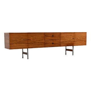 Large Rosewood Veneer Sideboard For Sale